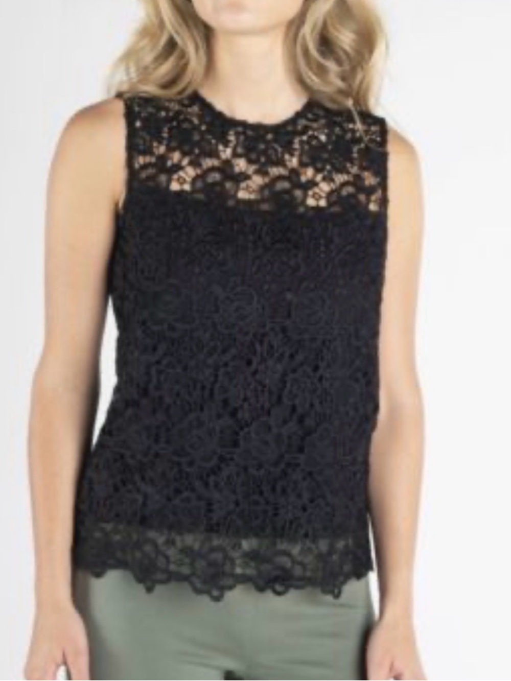 Nanette Lepore Black Floral Lace Sleeveless Camisole